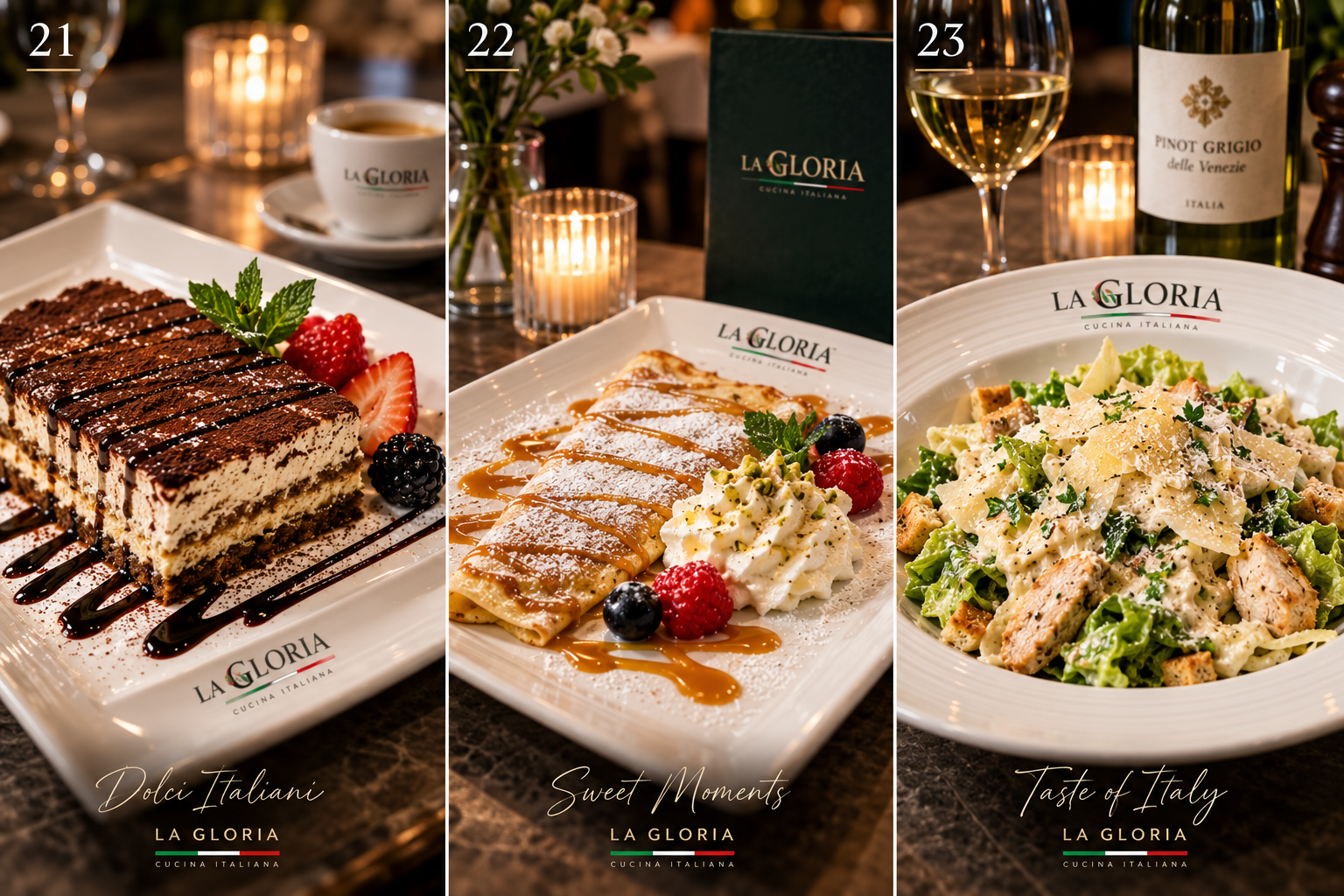 La Gloria dessert and dining promotional collection
