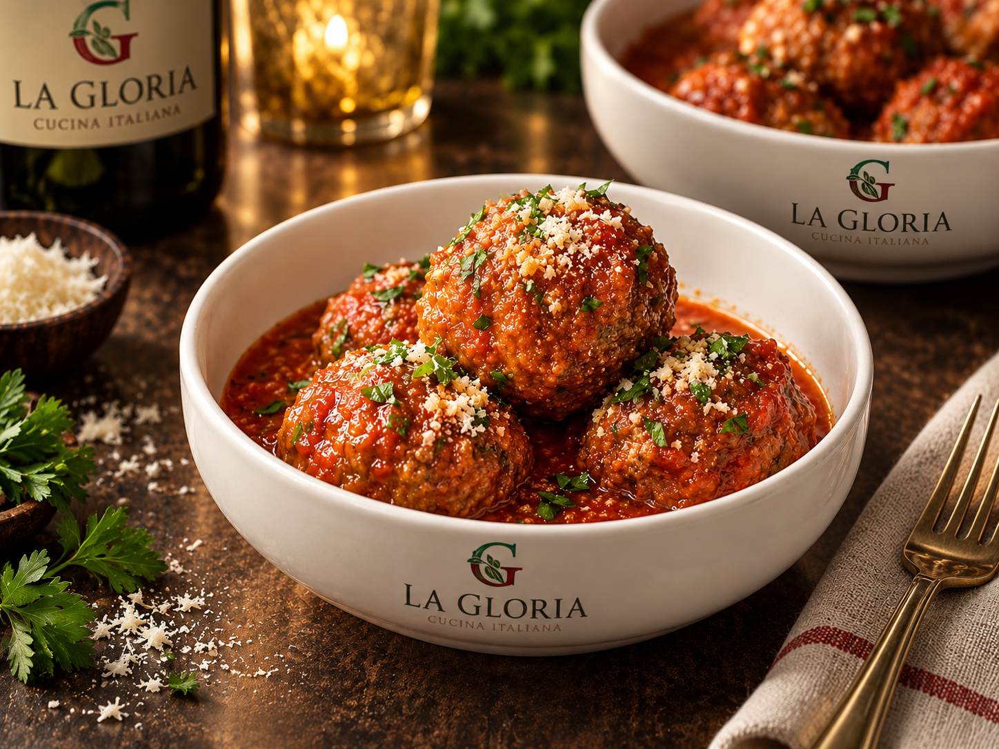 La Gloria Italian meatballs in tomato sauce