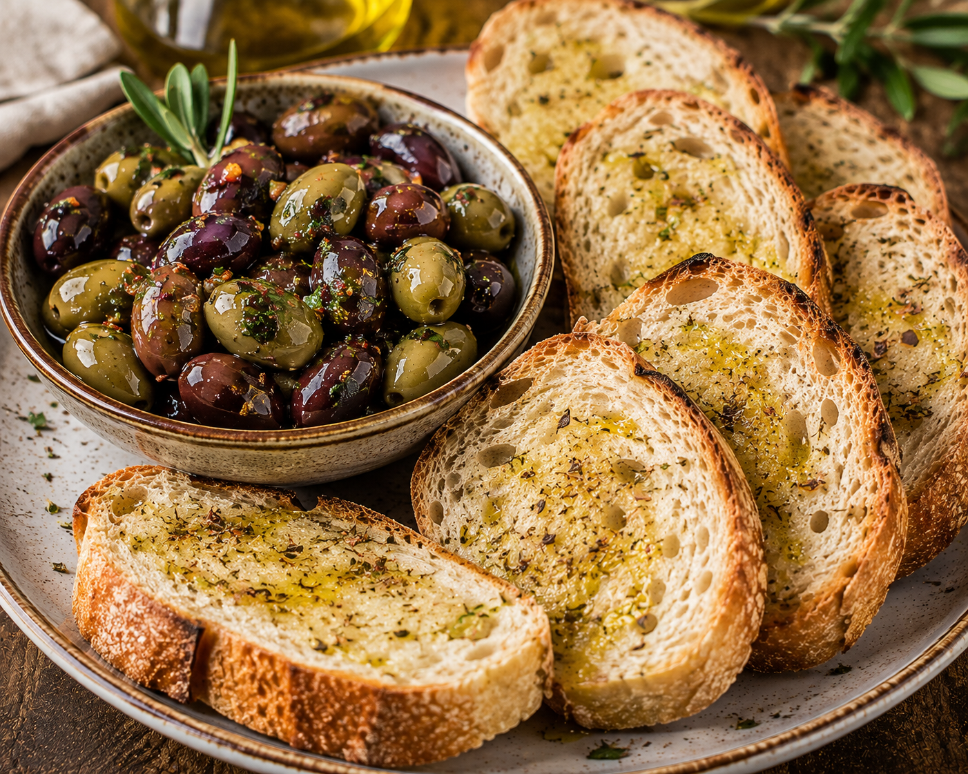 Pane e Olive Marinate
